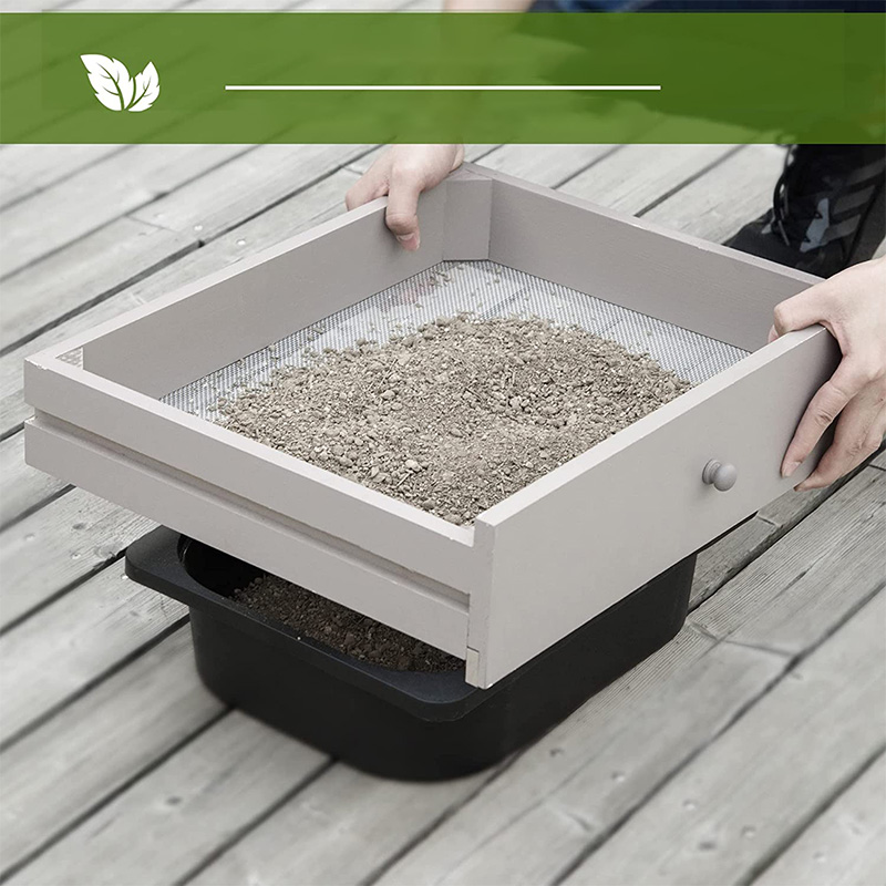 Mesa de banco de vasos, estação de trabalho de jardim com tela de peneira, pia e cestos removíveis