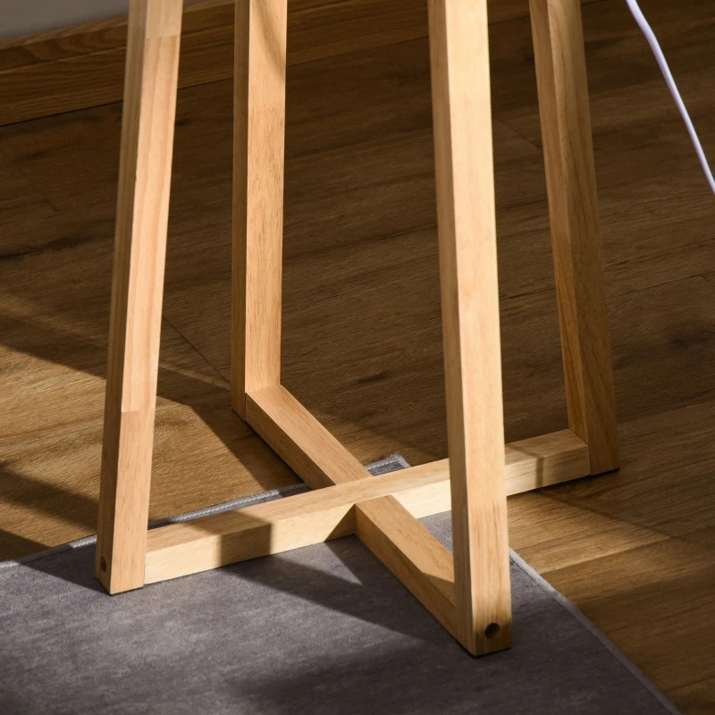 Lâmpada de pé moderna para quarto com abajur de tambor, interruptor de pedal