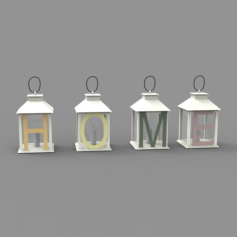 Lanterna de Metal com Vela a Bateria - Tradicional Preto, Lanterna de 17'