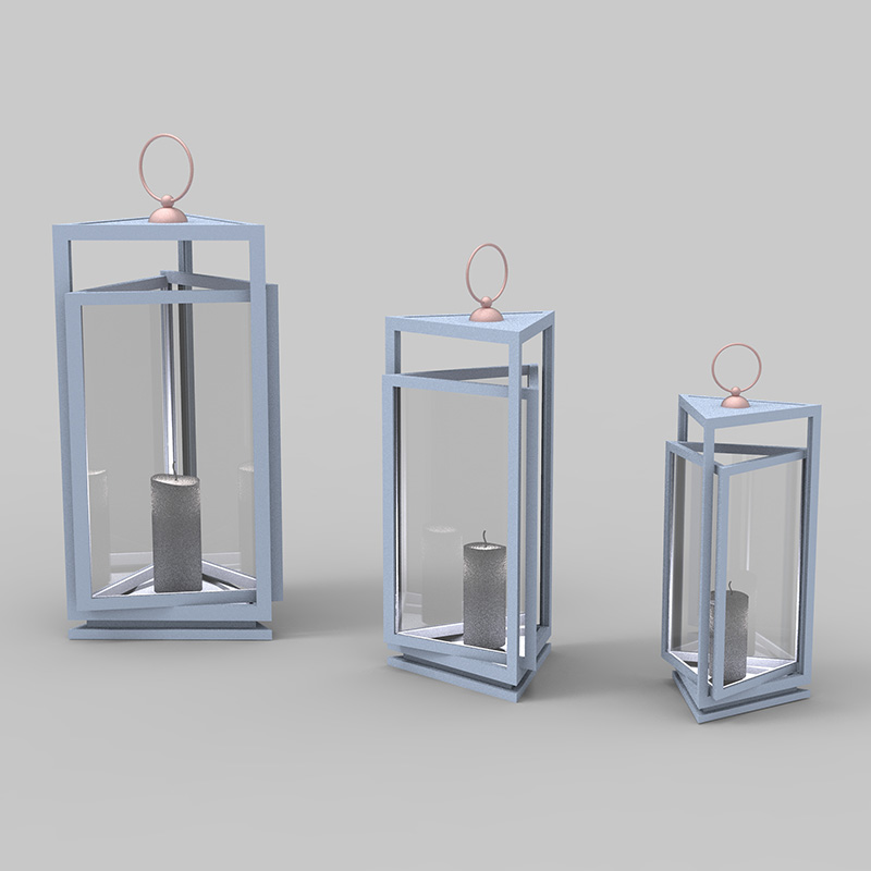 Lanterna de Metal com Vela a Bateria - Tradicional Preto, Lanterna de 17'