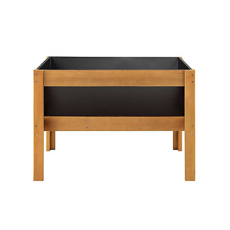 47' x 23' x 35' Cama de plantador de jardim elevado de madeira com área espaçosa para plantio, prateleira de armazenamento e uso versátil