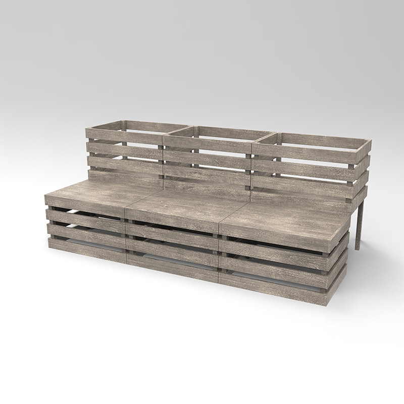 Caixa de plantador autônoma de 3 camadas para hortaliças, ervas, flores