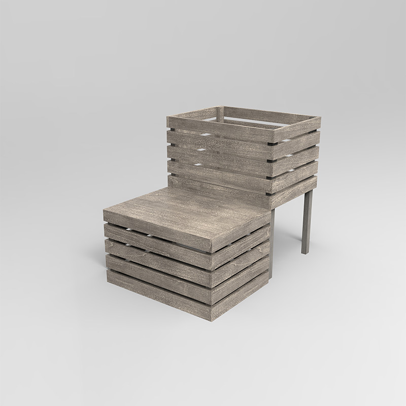 Caixa de plantador autônoma de 3 camadas para hortaliças, ervas, flores