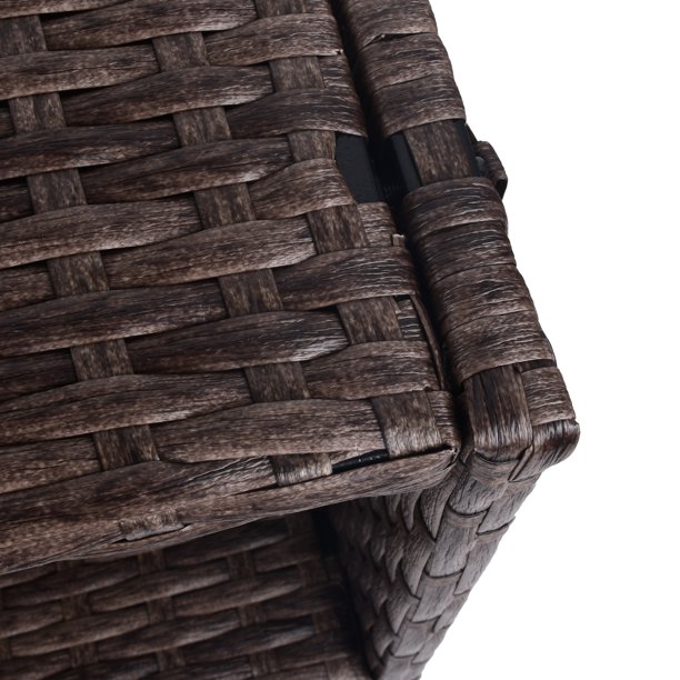 Caixa de plantador de flores de vime interno/externo com rack de armazenamento de ferramentas abaixo e área de trabalho elevada resistente 28' H