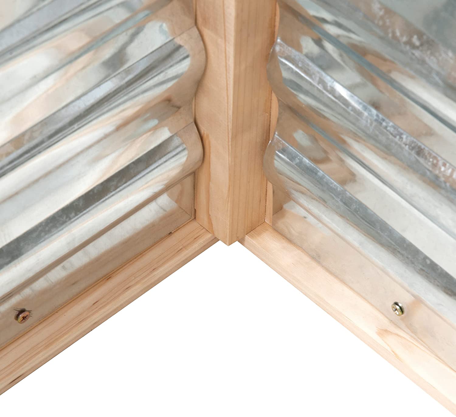 Kit de canteiro de flores de jardim elevado com estufa, plantador de moldura fria de madeira, natural