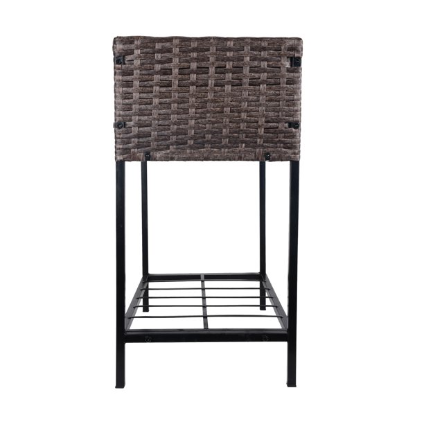 Caixa de plantador de flores de vime interno/externo com rack de armazenamento de ferramentas abaixo e área de trabalho elevada resistente 28' H