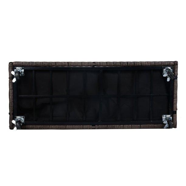 Caixa de plantador de flores de vime interno/externo com rack de armazenamento de ferramentas abaixo e área de trabalho elevada resistente 28' H