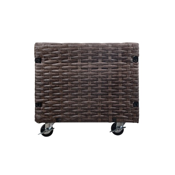 Caixa de plantador de flores de vime interno/externo com rack de armazenamento de ferramentas abaixo e área de trabalho elevada resistente 28' H