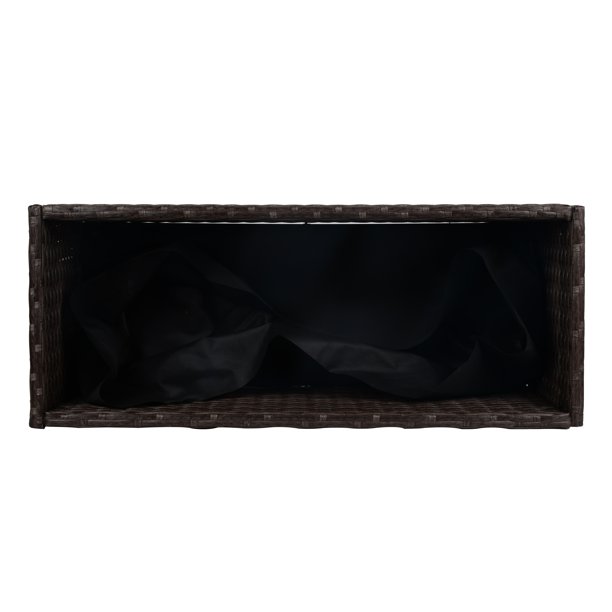 Caixa de plantador de flores de vime interno/externo com rack de armazenamento de ferramentas abaixo e área de trabalho elevada resistente 28' H