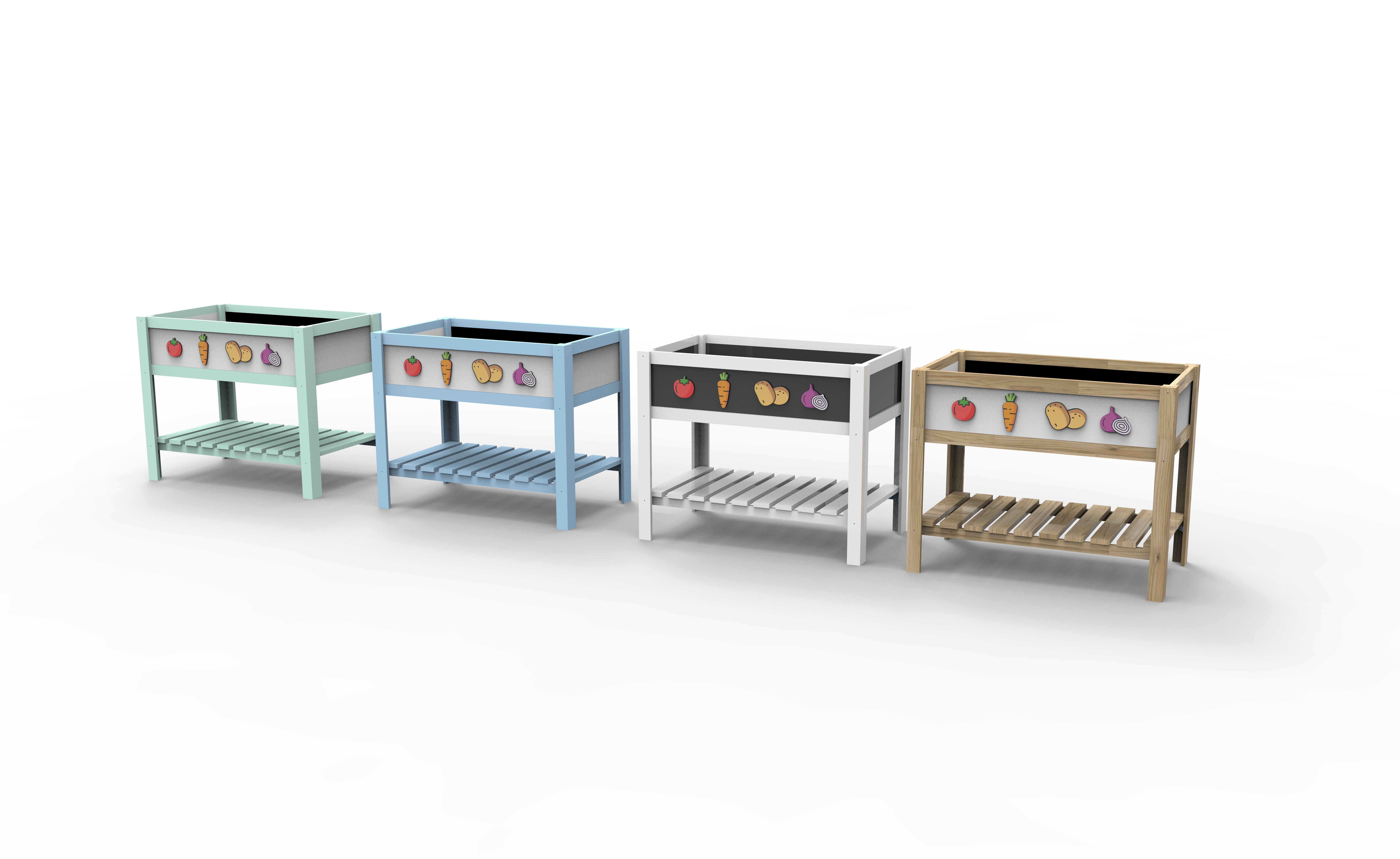 Plantador de cama de jardim para crianças