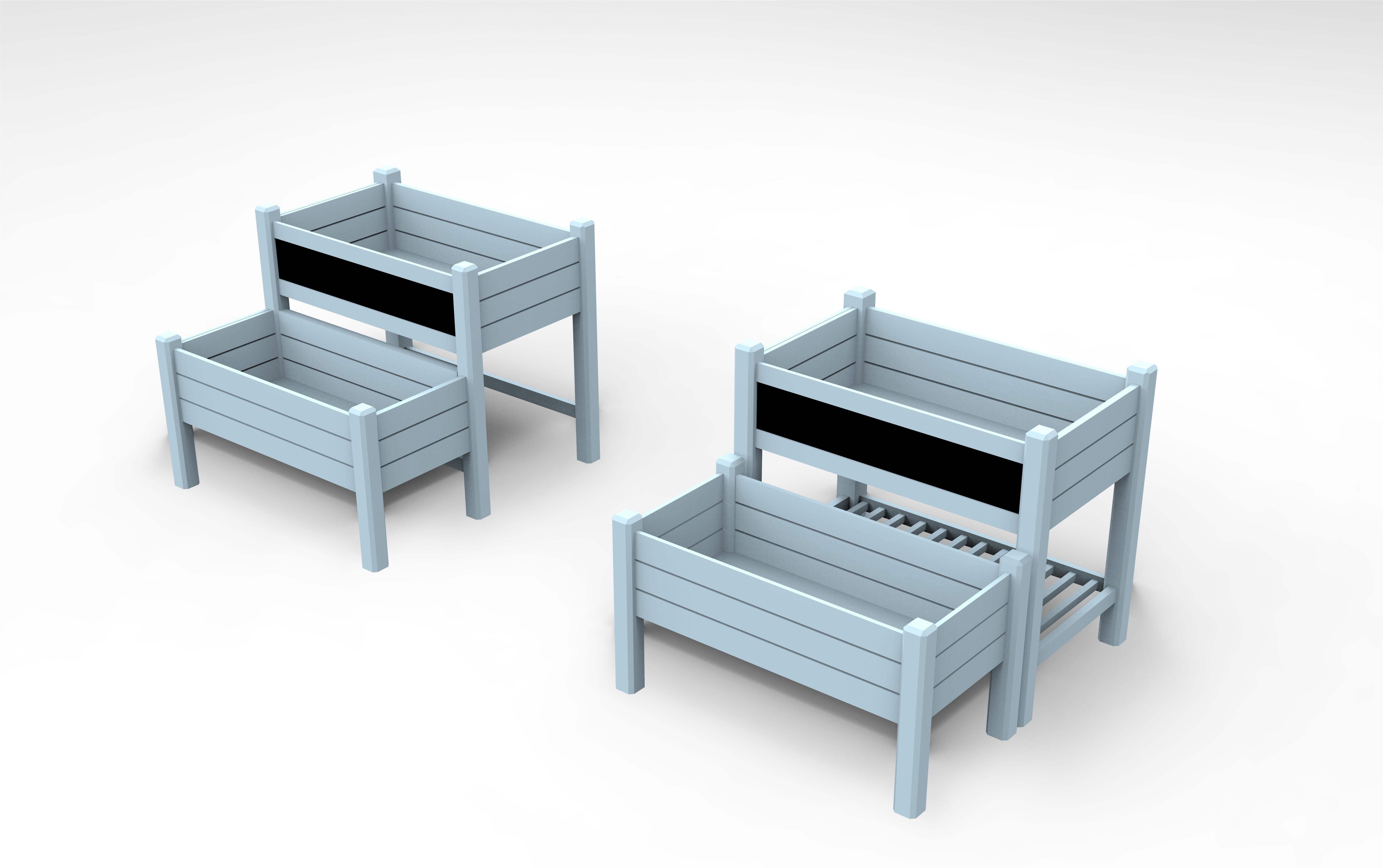 Plantador de cama de jardim para crianças