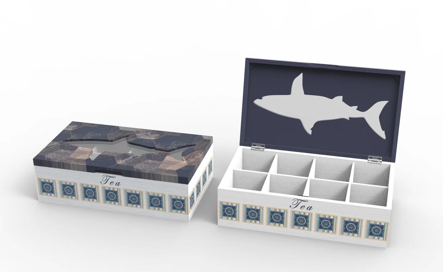 Lixincrafts decoração do santuário à beira-mar, decoração estilo mar, caixa de chá