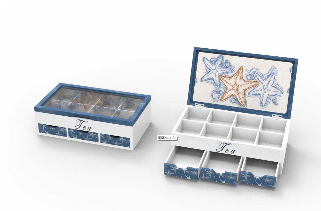 Lixincrafts decoração do santuário à beira-mar, decoração estilo mar, caixa de chá
