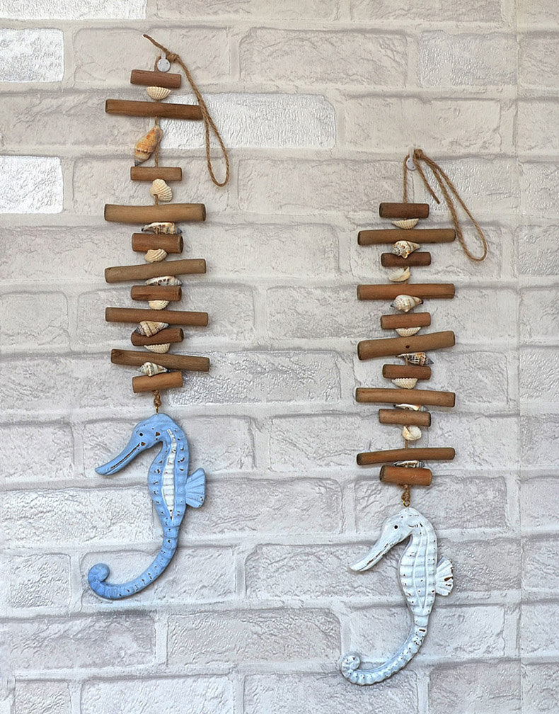 Lixincrafts decoração do santuário à beira-mar, decoração de estilo mar, roda de navio - decoração de peixe