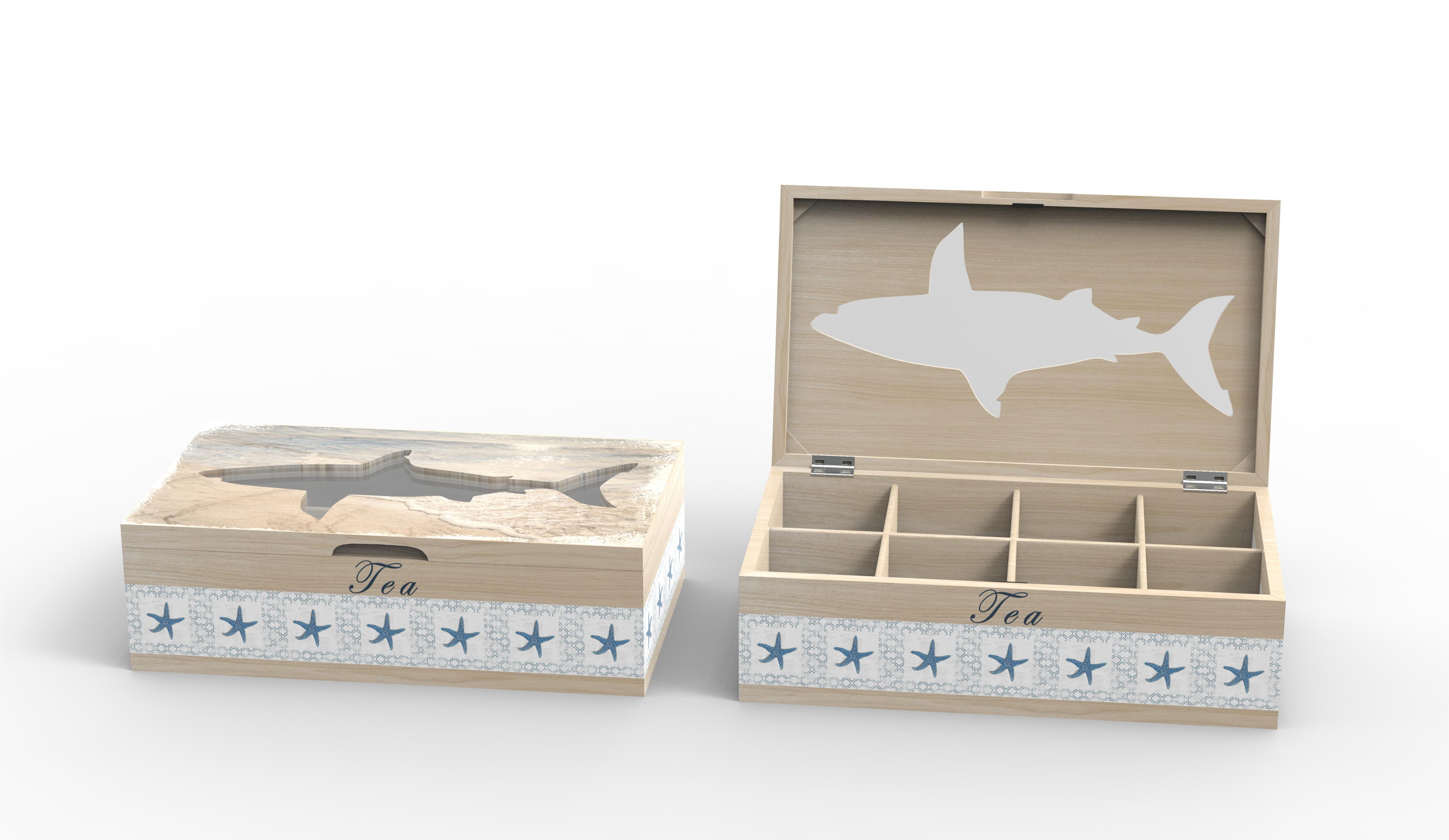 Lixincrafts decoração do santuário à beira-mar, decoração estilo mar, caixa de chá