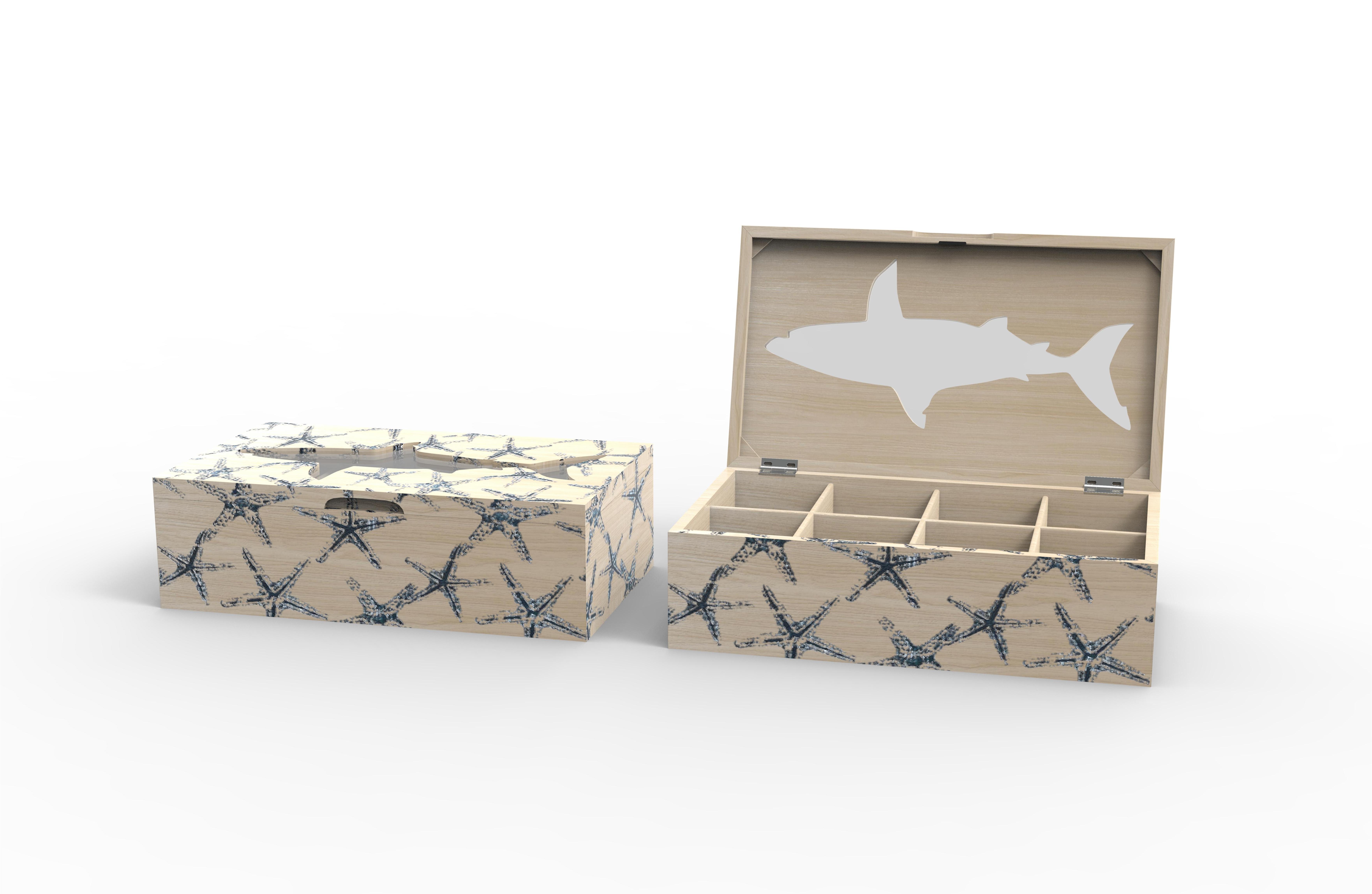 Lixincrafts decoração do santuário à beira-mar, decoração estilo mar, caixa de chá